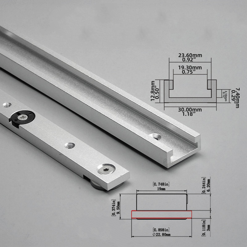 Tablet Accessories Set - 2 Parça T-Track ve Gönye Rayı