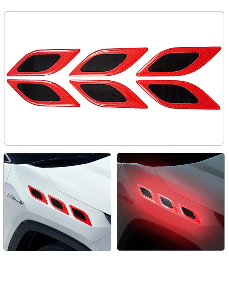 Tablet Accessories Set - 6 adet/takım Araba Yansıtıcı Çıkartmalar Anti-Scratch