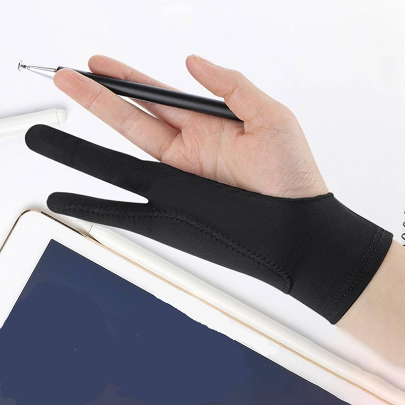 Drawing Glove Artist - Drawe Art Tek/Üç Katmanlı 2 Parmaklı